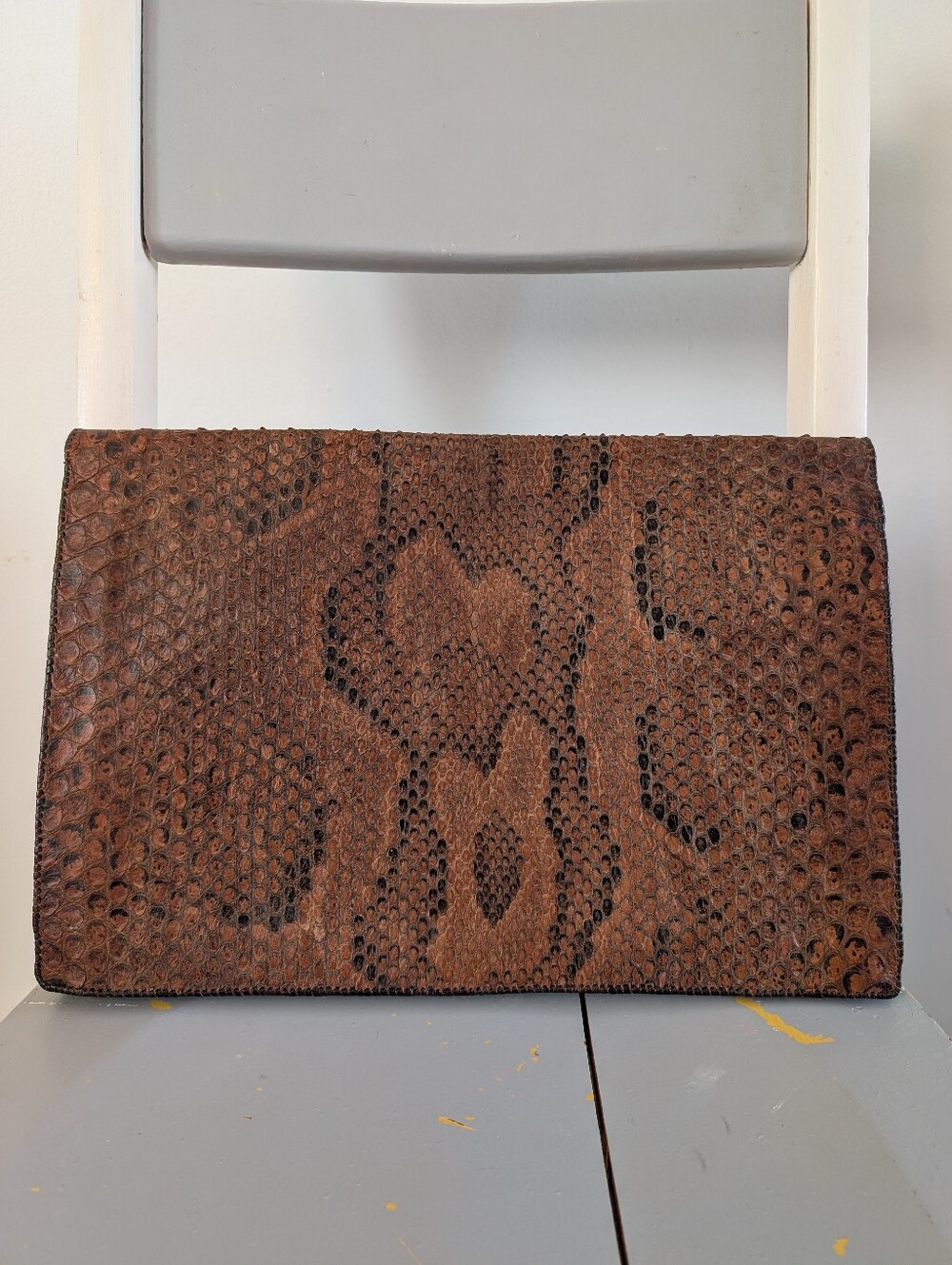 RARE - 1970's "Python Skin" Satchel, Briefcase - Unisex Design - Picture 2 of 16